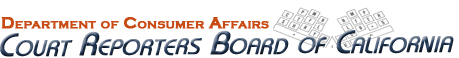 logo for California Court Reporters Board