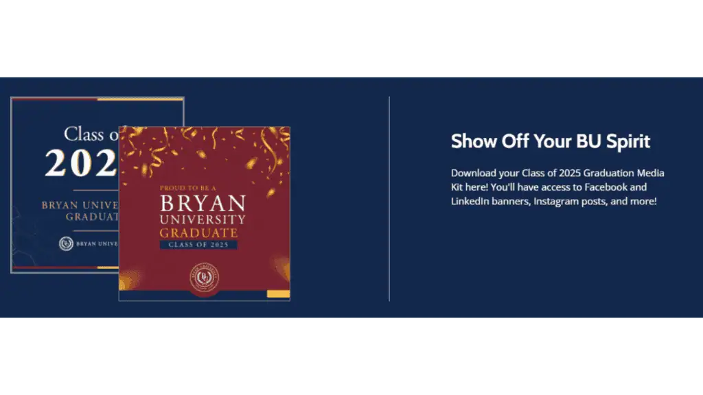 A screenshot of the BU website