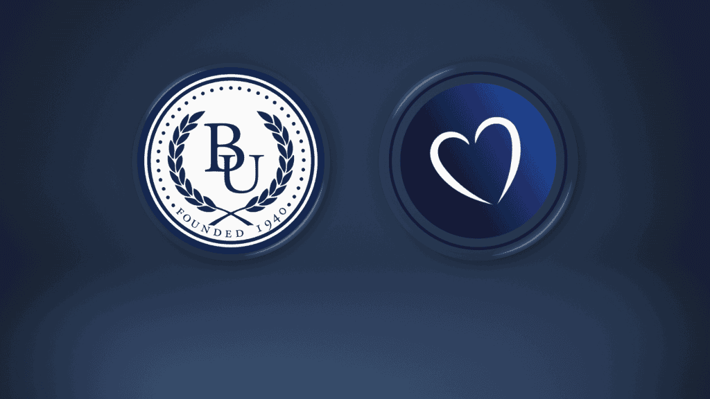 Stylish Bryan University Online© logo with a navy and white color scheme, emphasizing the university's online education.