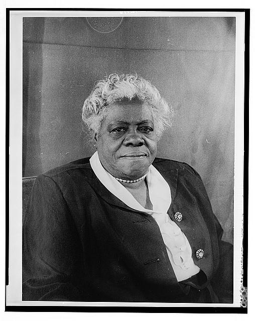 Black and white portrait of Mary McLeod Bethune