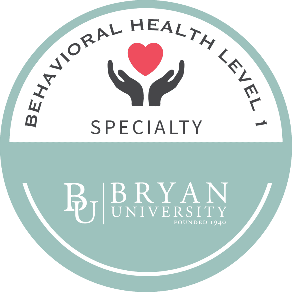 credly badge for behavioral health micro credential